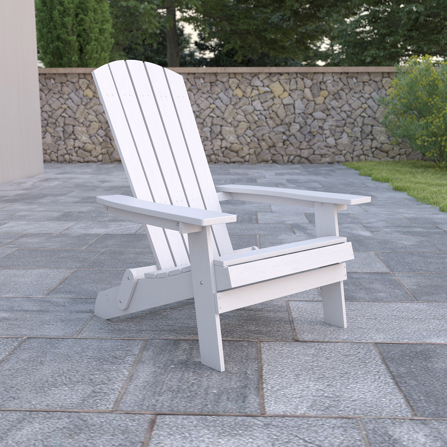 BLNK - Charlestown Commercial All-Weather Poly Resin Wood Folding Adirondack Chair
