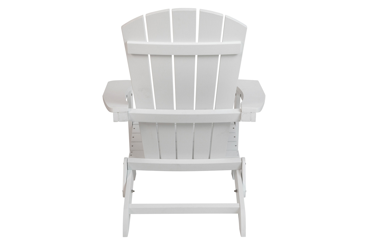 BLNK Charlestown Commercial All-Weather Poly Resin Wood Folding Adirondack Chair - White