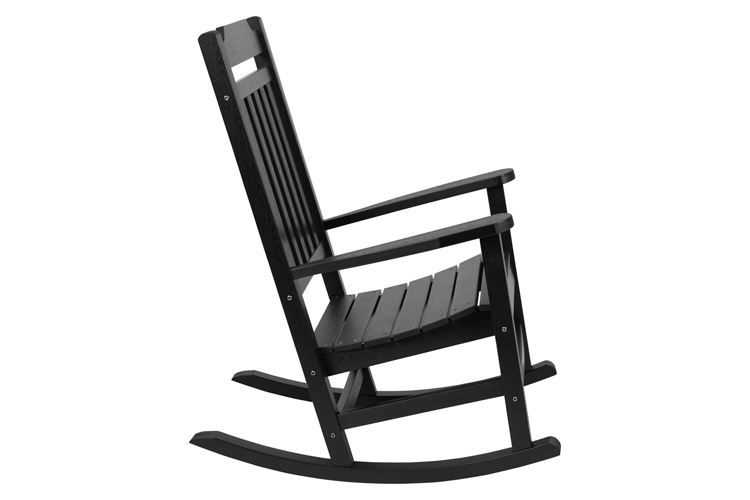 BLNK Winston Poly Resin All-Weather Rocking Chair - Black