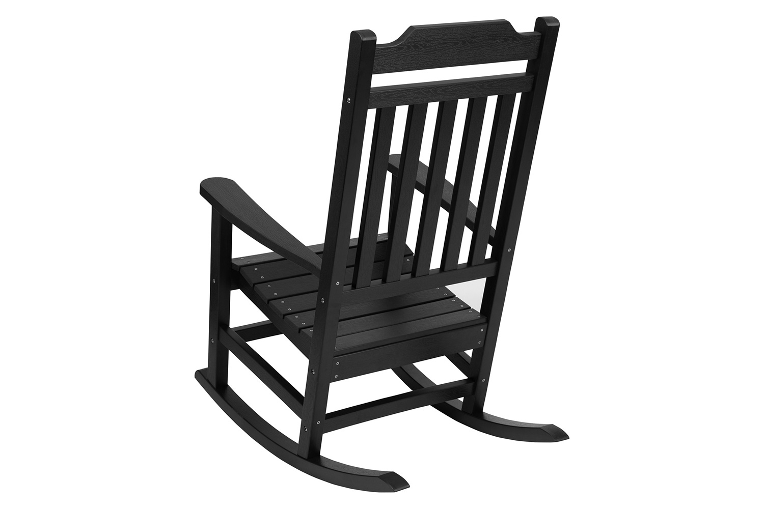 BLNK Winston Poly Resin All-Weather Rocking Chair - Black