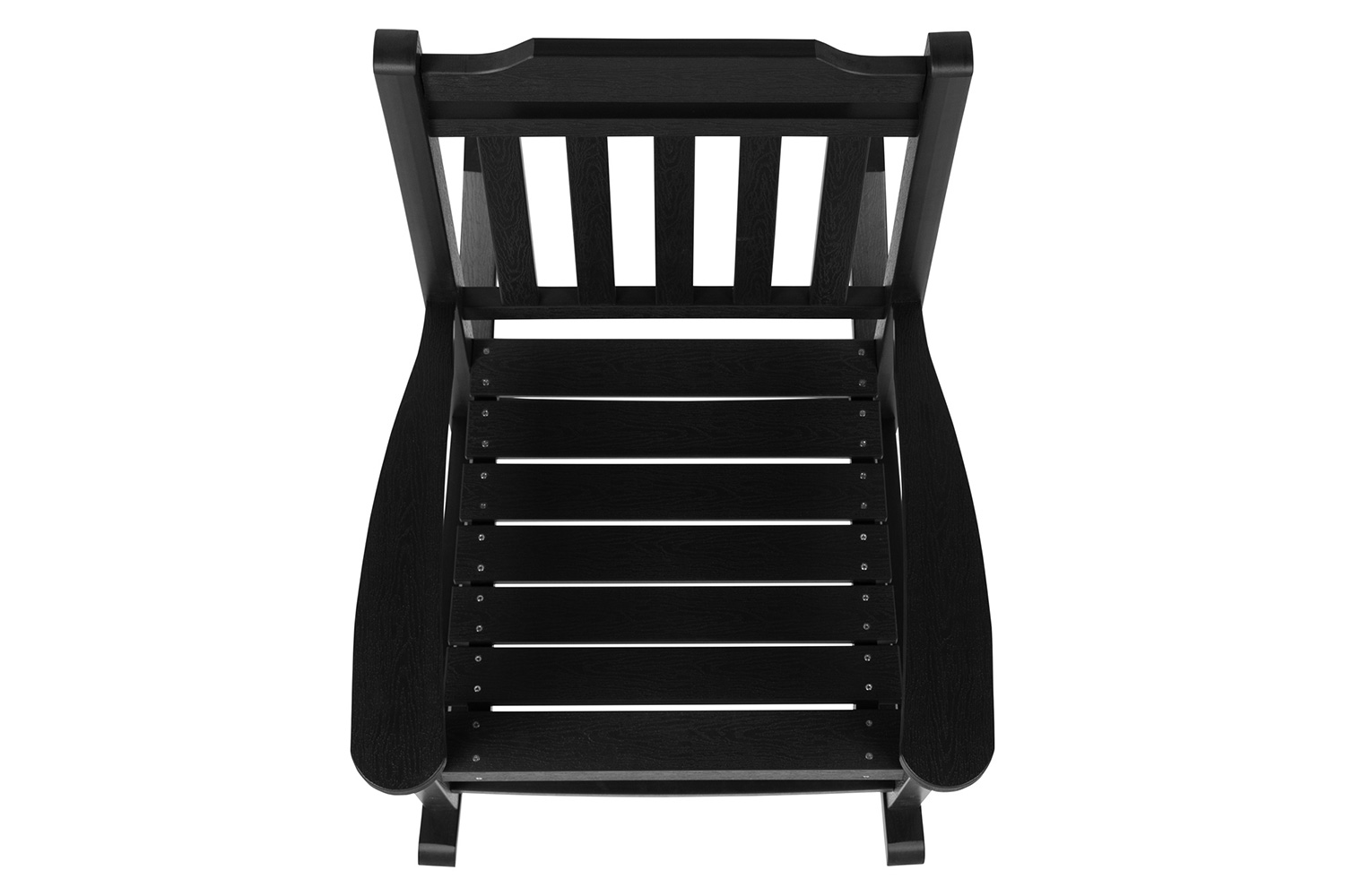 BLNK Winston Poly Resin All-Weather Rocking Chair - Black