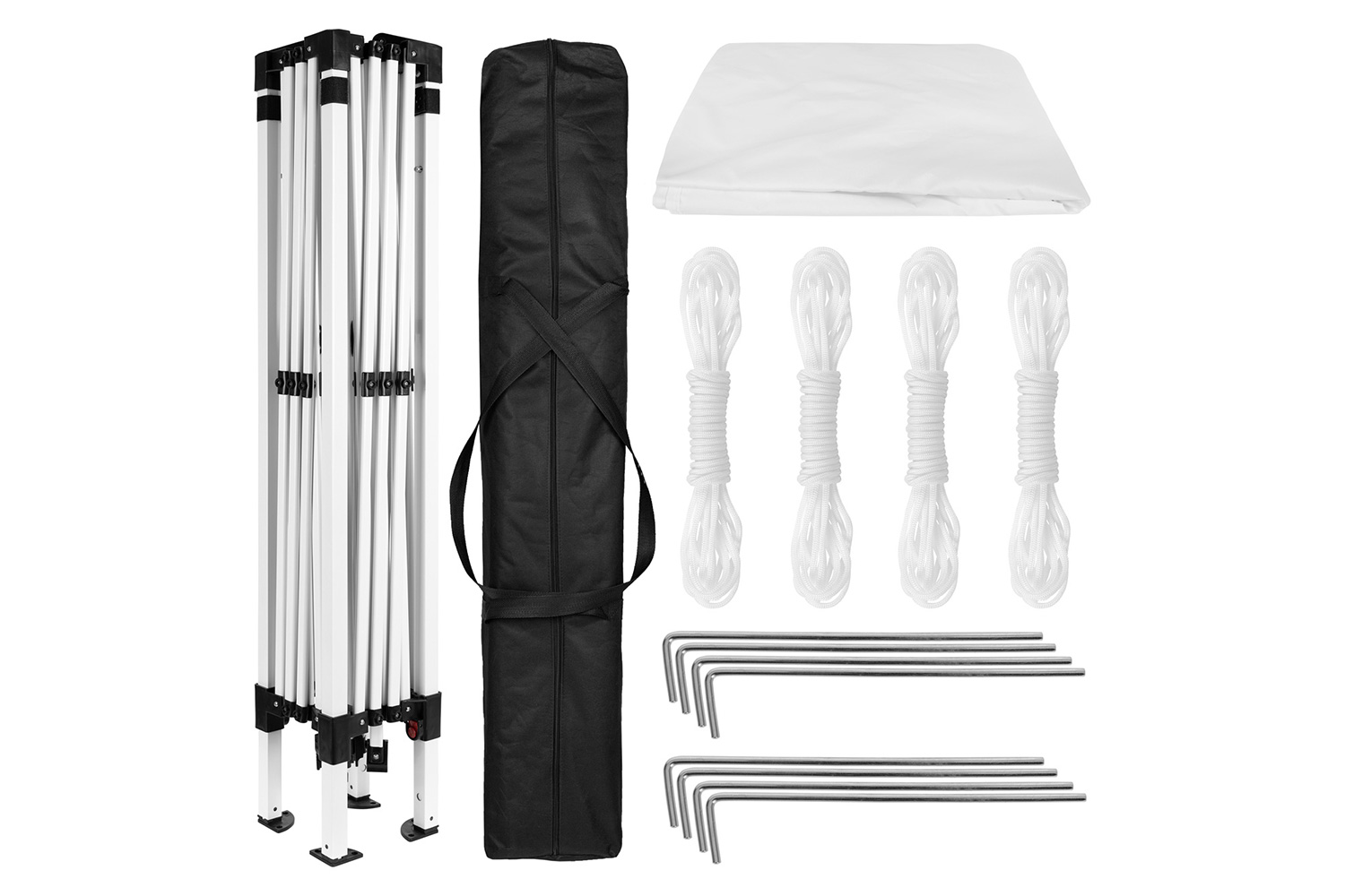 BLNK Harris Outdoor Pop Up Event Slanted Leg Canopy Tent with Carry Bag - White, 10'W x 10'L