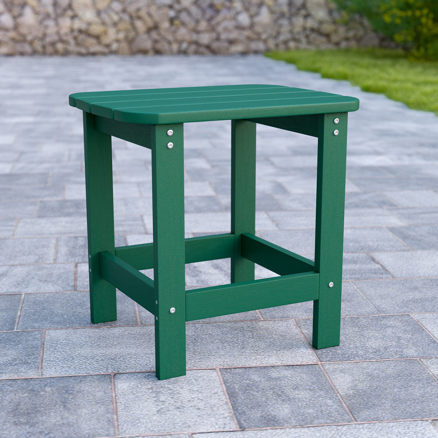 BLNK - Charlestown Commercial All-Weather Poly Resin Wood Adirondack Side Table