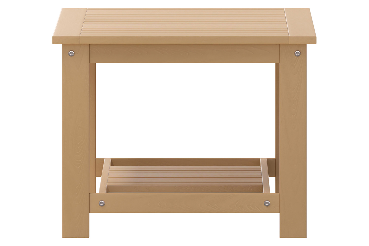 BLNK Charlestown Commercial All-Weather Poly Resin Wood Two Tiered Adirondack Slatted Coffee Conversation Table - Cedar