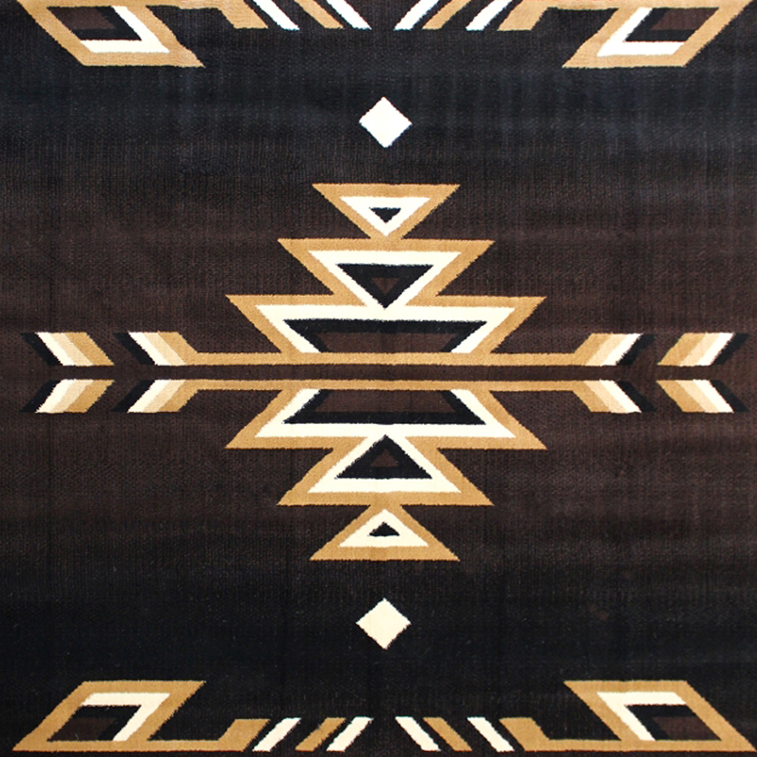BLNK Amado Collection Southwestern Style Olefin Accent Area Rug with Jute Backing - Brown, 8'W x 10'L