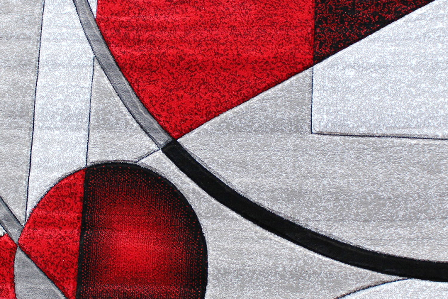 BLNK - Elias Collection Geometric Abstract Round Olefin Area Rug with Jute Backing