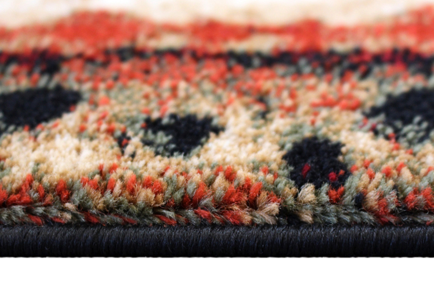 BLNK Ursus Collection Rustic Lodge Wandering Black Bear and Cub Area Rug with Jute Backing - 2'W x 3'L
