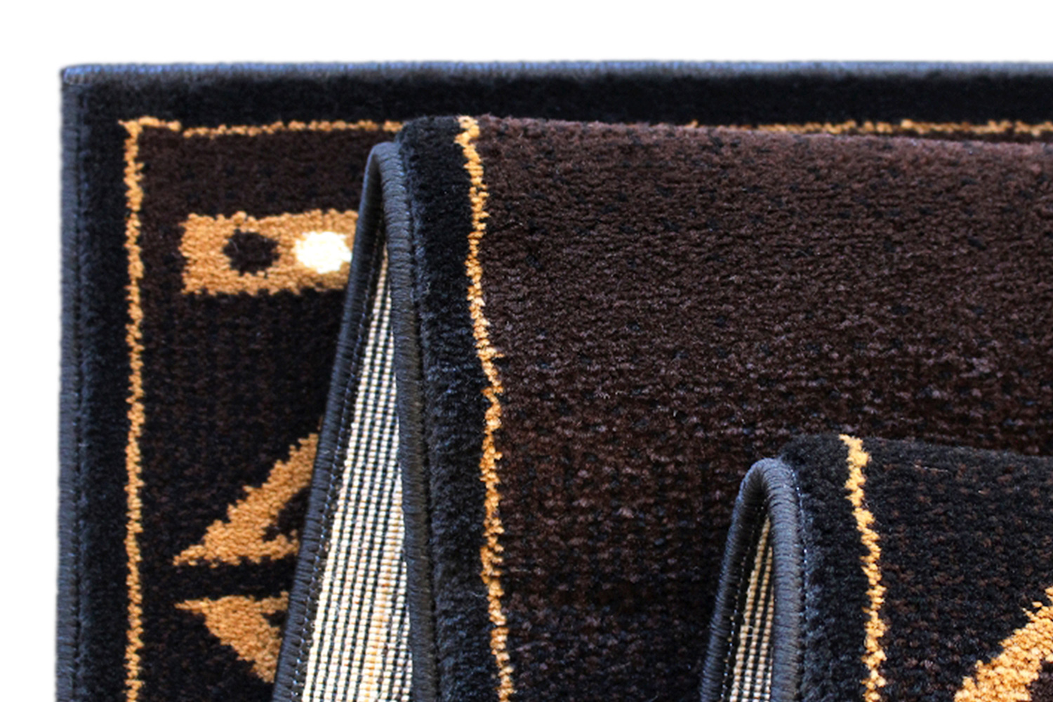 BLNK Amado Collection Southwestern Style Olefin Accent Area Rug with Jute Backing - Brown, 2'W x 7'L
