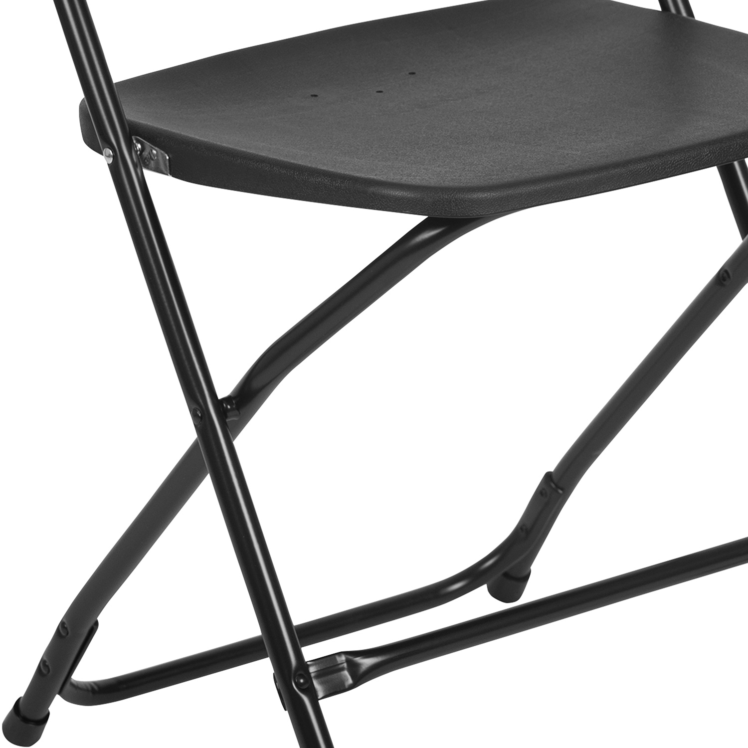 BLNK HERCULES Series Plastic Lightweight Folding Chair - Black
