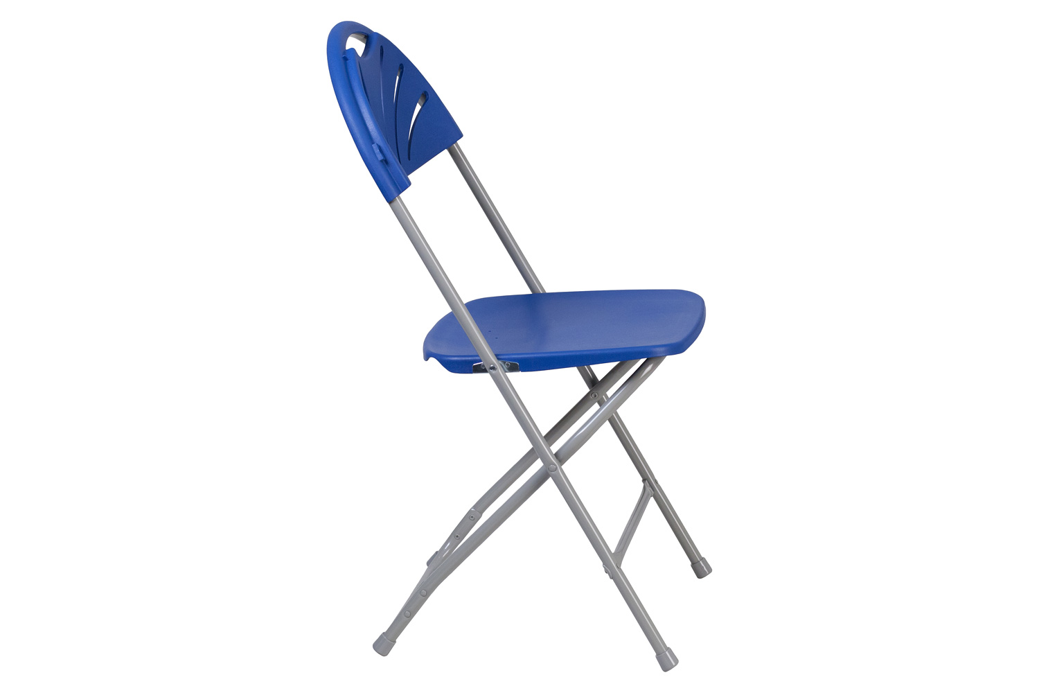 BLNK HERCULES Series Plastic Fan Back Folding Chair - Blue