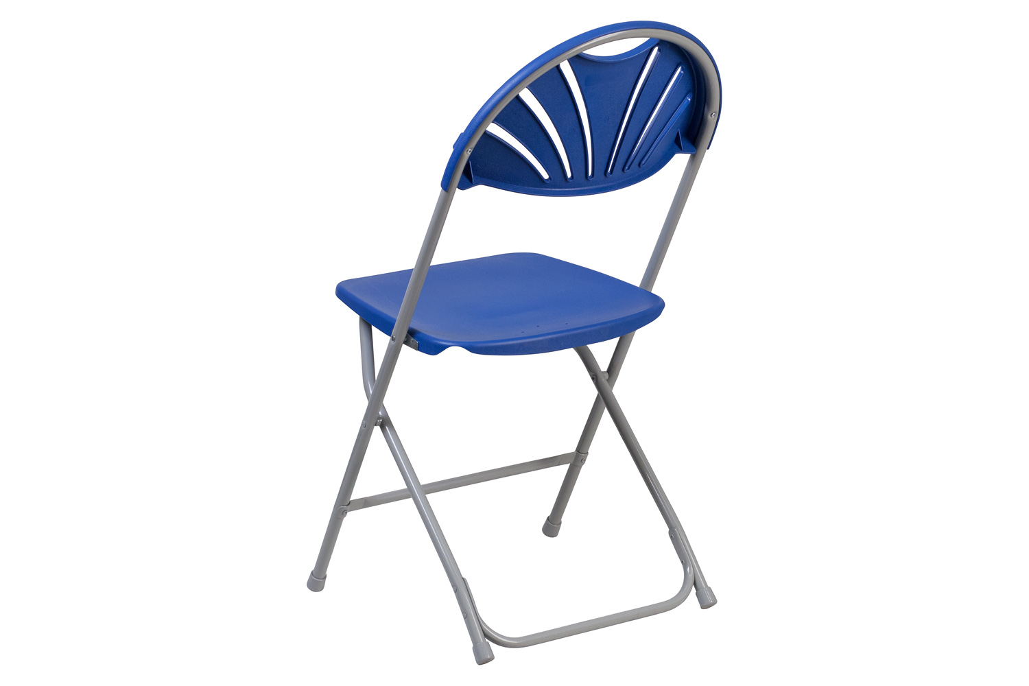 BLNK HERCULES Series Plastic Fan Back Folding Chair - Blue