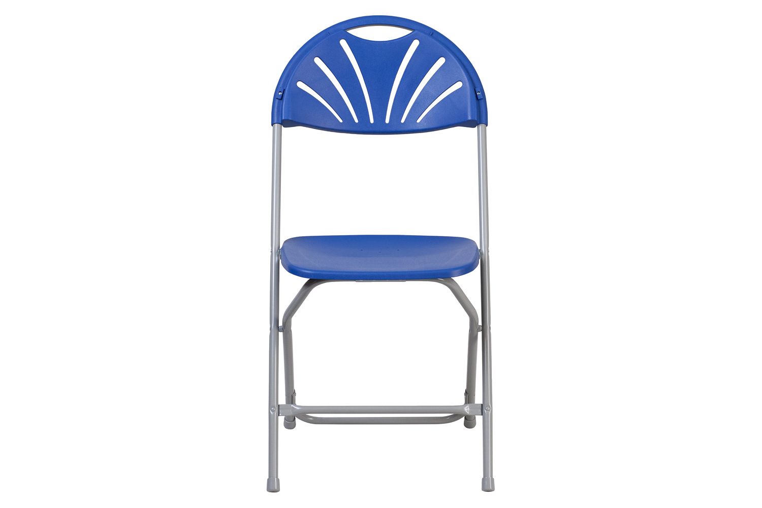 BLNK HERCULES Series Plastic Fan Back Folding Chair - Blue