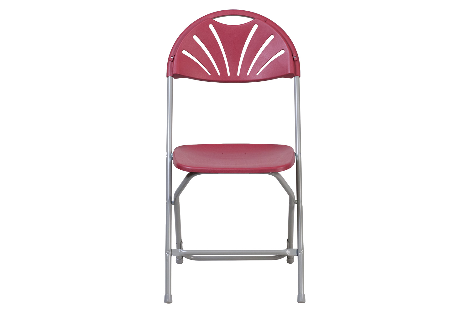 BLNK HERCULES Series Plastic Fan Back Folding Chair - Burgundy