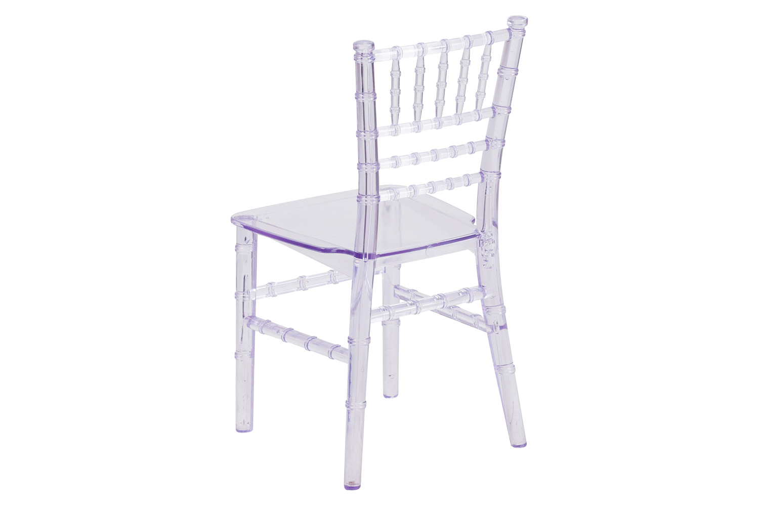 BLNK HERCULES Child’s Resin Party and Event Chiavari Chair - Transparent Crystal