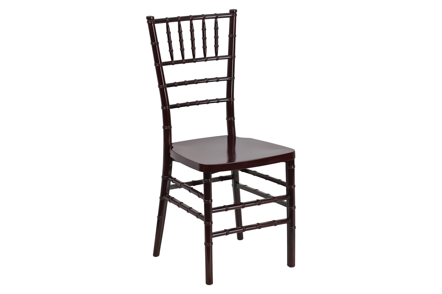 BLNK HERCULES PREMIUM Series Resin Stacking Chiavari Chair - Mahogany