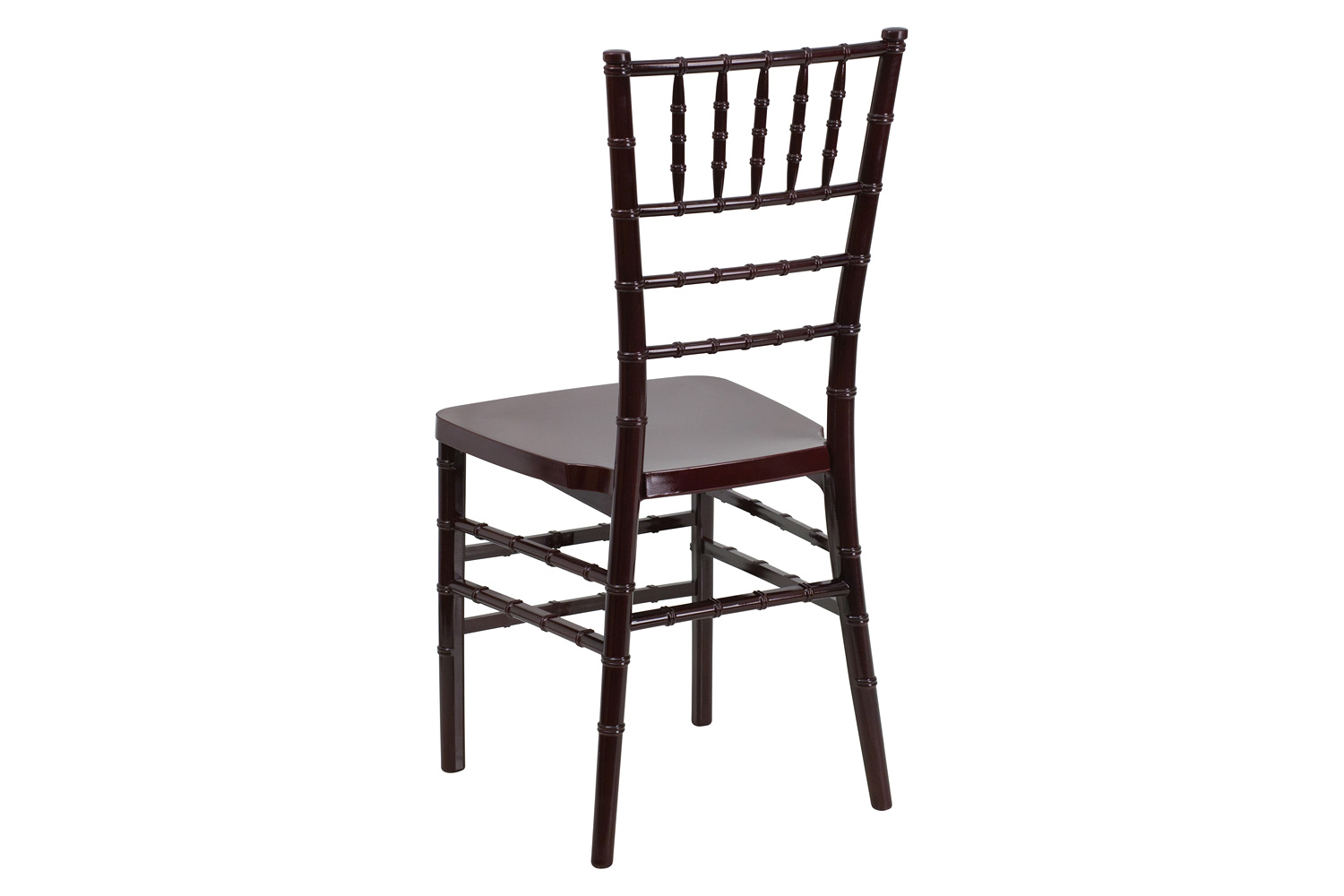 BLNK HERCULES PREMIUM Series Resin Stacking Chiavari Chair - Mahogany