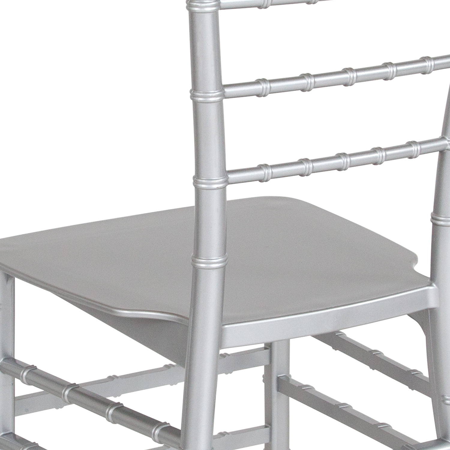 BLNK HERCULES Series Resin Stacking Chiavari Chair - Silver