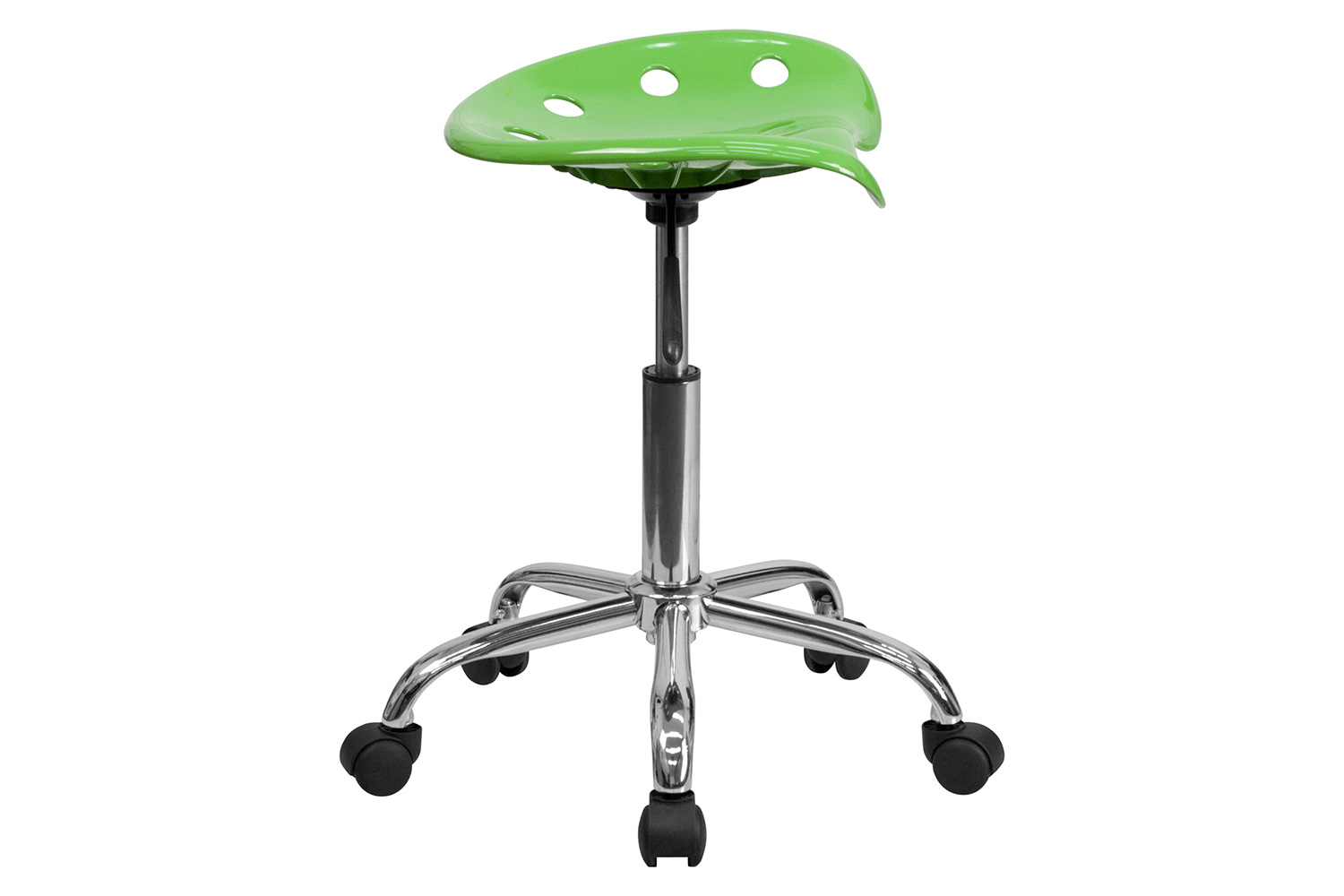 BLNK Taylor Vibrant Chrome Stool with Tractor Seat - Spicy Lime