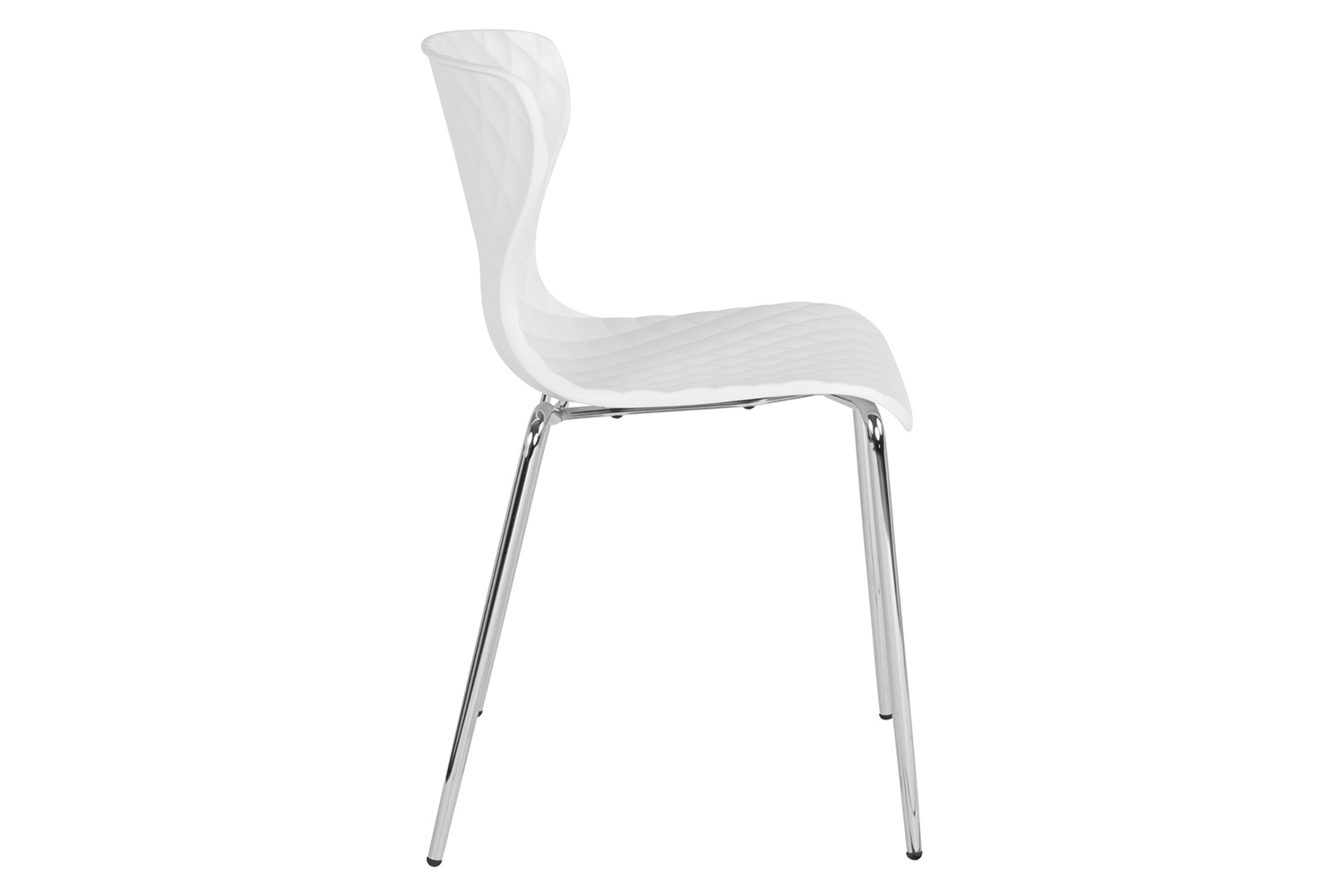 BLNK Lowell Plastic Contemporary Design Stack Chair - White