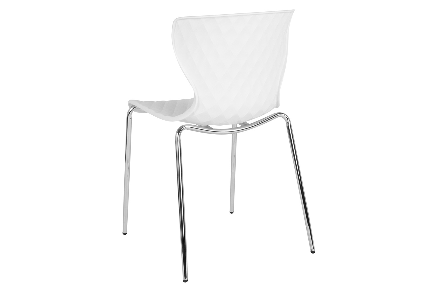 BLNK Lowell Plastic Contemporary Design Stack Chair - White