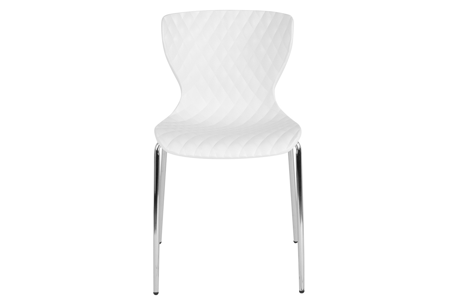 BLNK Lowell Plastic Contemporary Design Stack Chair - White