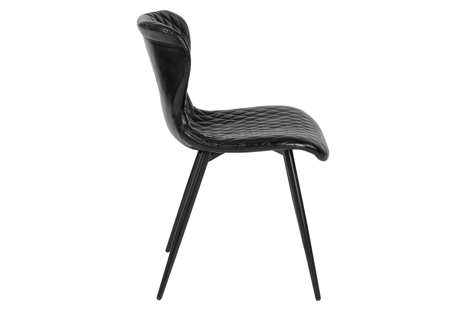 BLNK - Bristol Contemporary Upholstered Chair in Black Vinyl