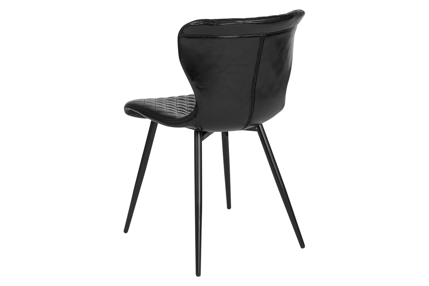 BLNK - Bristol Contemporary Upholstered Chair in Black Vinyl