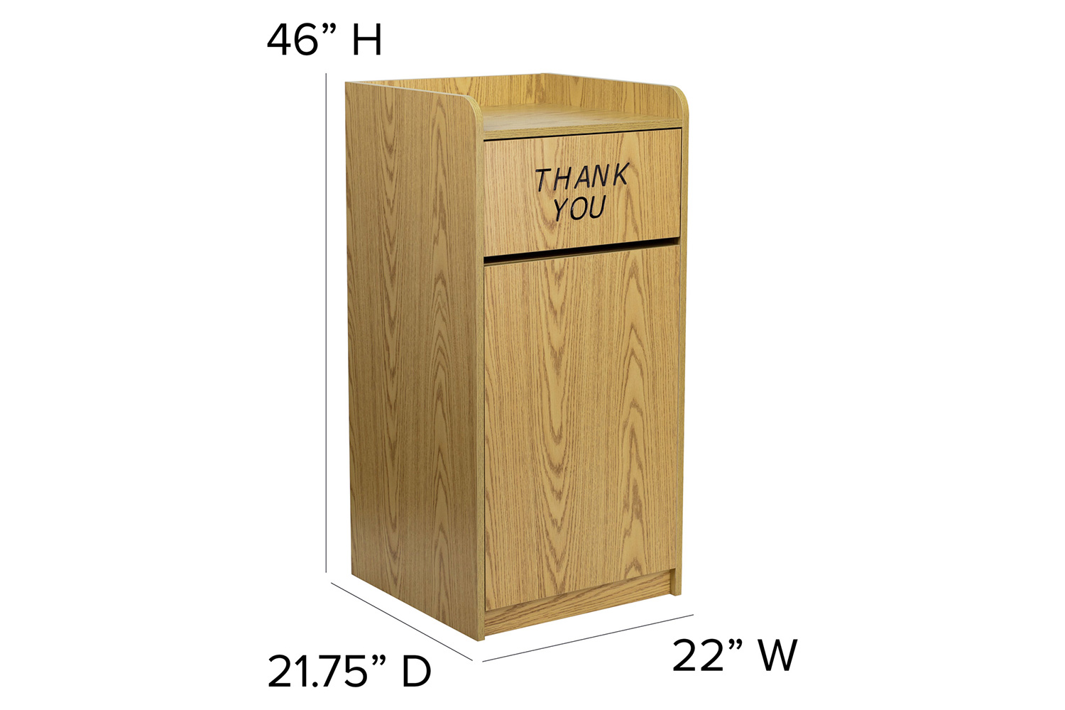 BLNK Sony Laminate Tray Top Receptacle - Oak