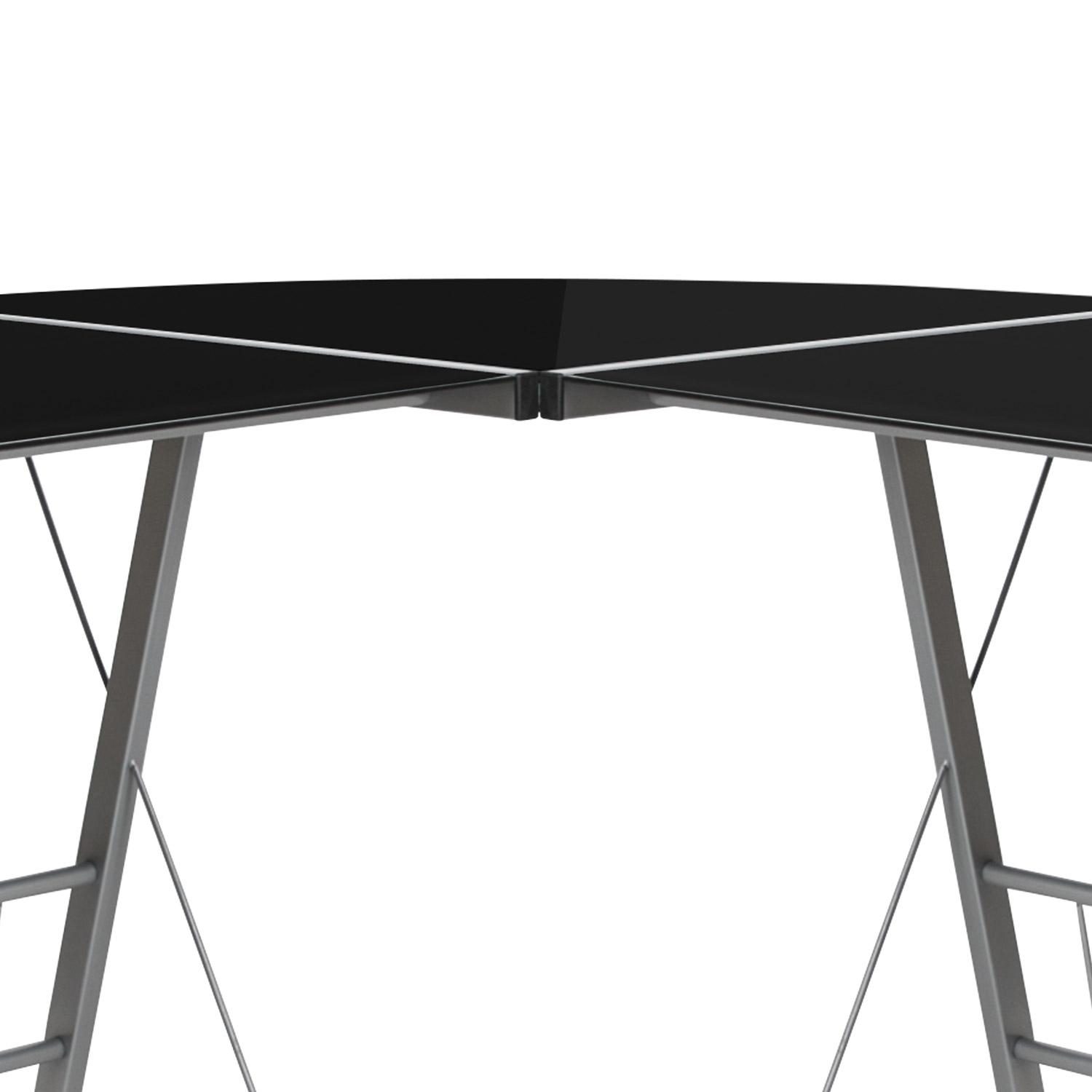 BLNK Ginny L-Shaped Computer Desk - Black