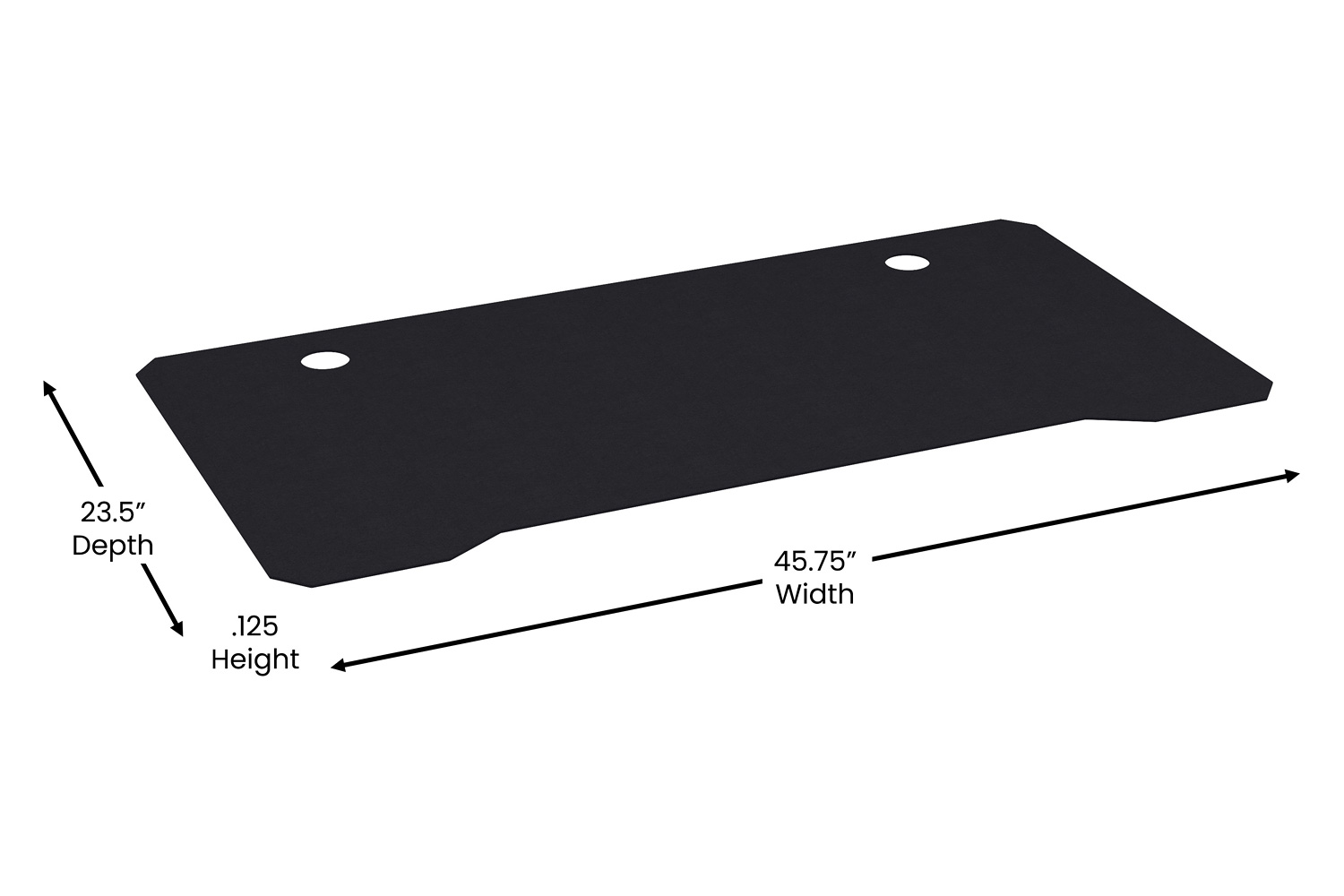 BLNK - Fisher Black Mega Size Extended Gaming Mouse Pad with Anti-Slip Rubber Base and Micro Weave Top
