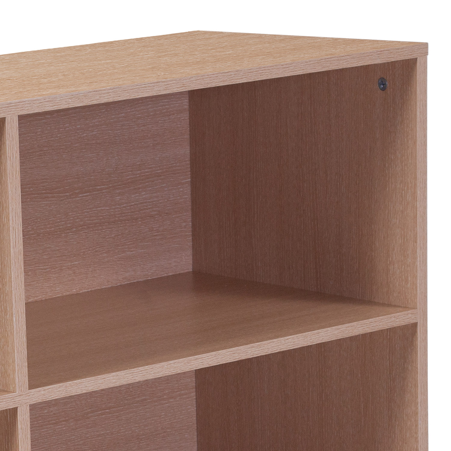 BLNK - Dudley 4 Shelf Open Bookcase Storage in Oak Wood Grain Finish