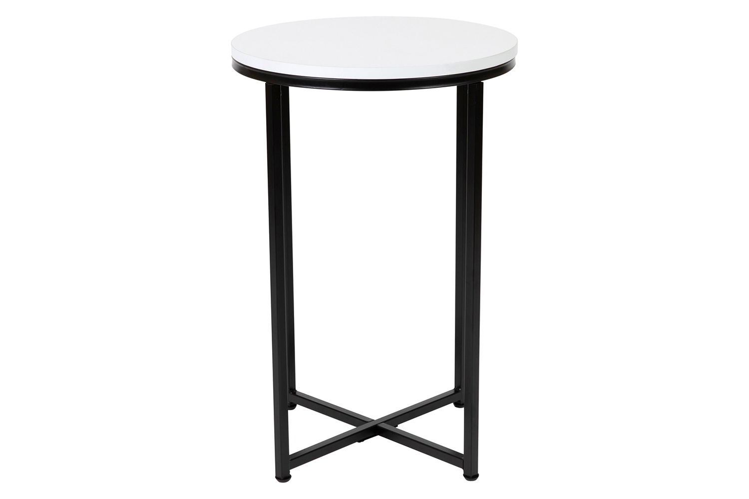 BLNK - Hampstead Collection Modern End Table with White Laminate Top