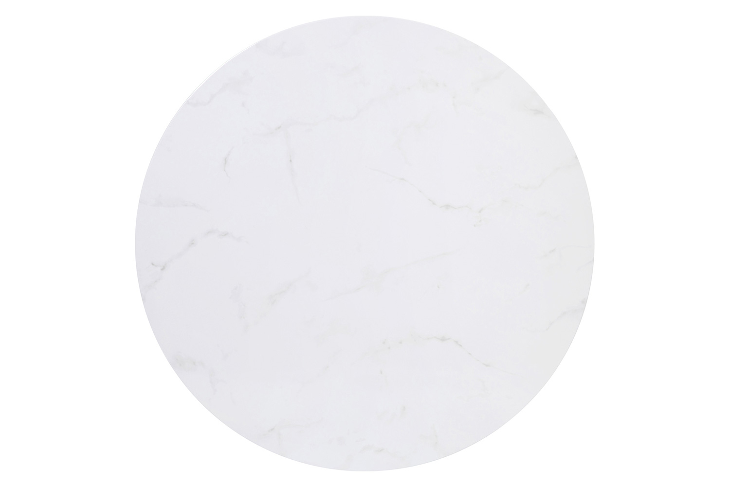 BLNK Hampstead Collection Modern End Table with White Marbled Laminate Top - Matte Black