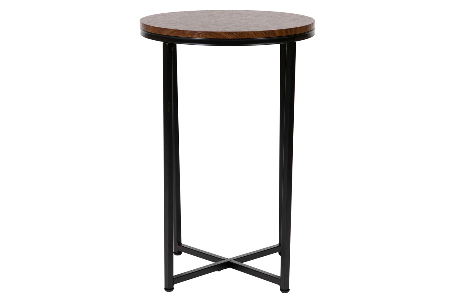 BLNK - Hampstead Collection Modern End Table with Walnut Laminate Top