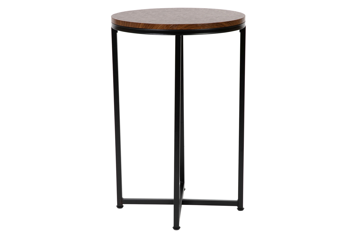 BLNK - Hampstead Collection Modern End Table with Walnut Laminate Top