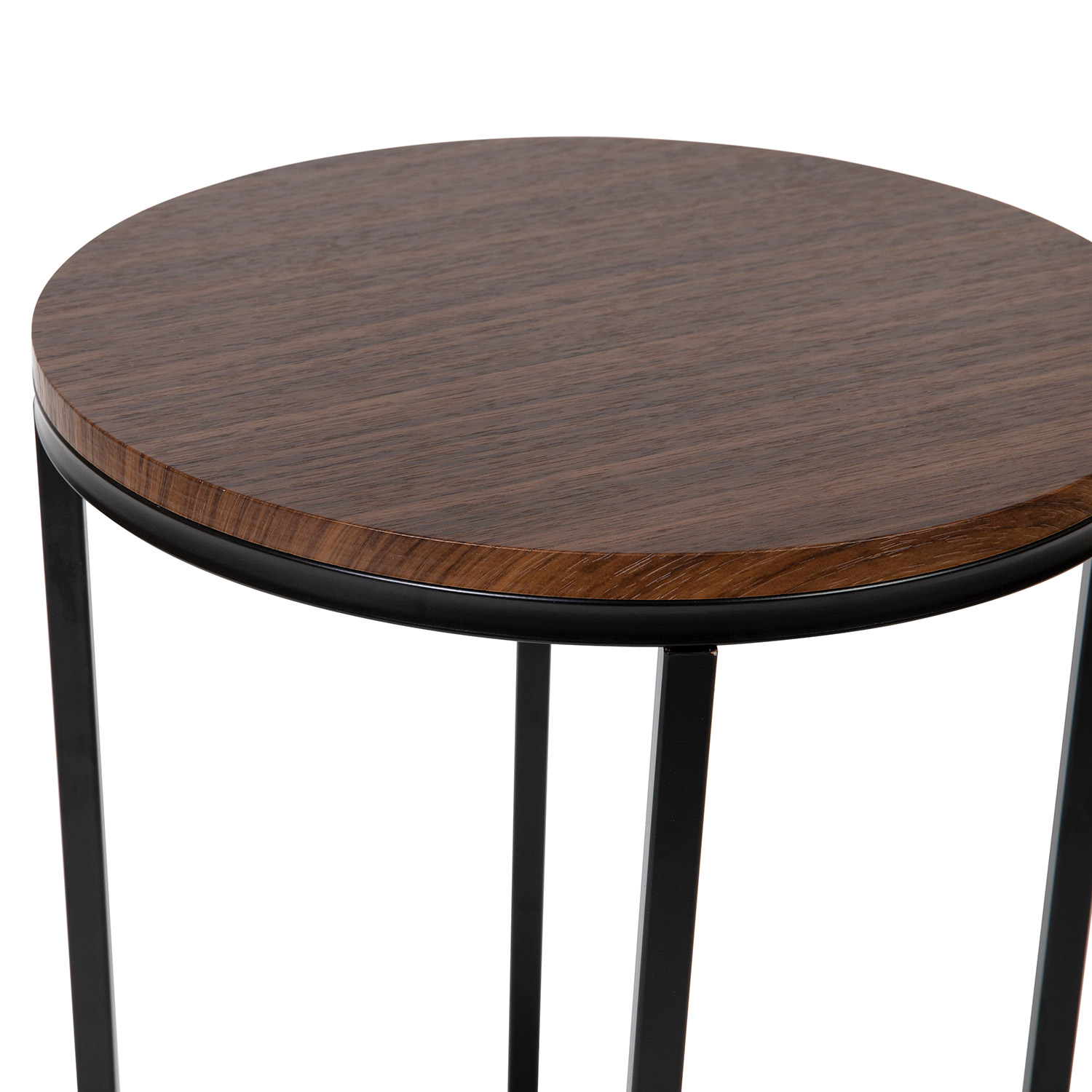 BLNK - Hampstead Collection Modern End Table with Walnut Laminate Top