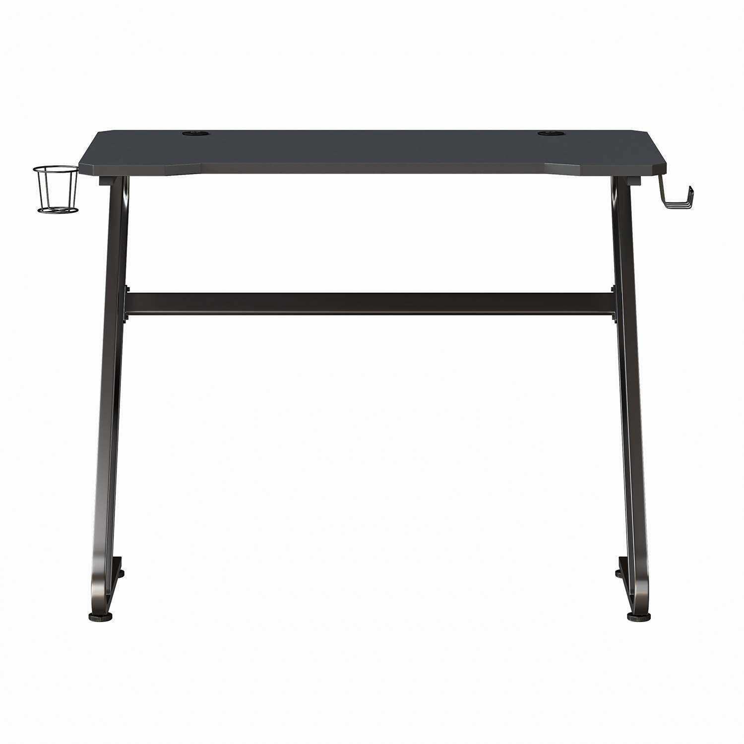 BLNK Fisher Ergonomic Desk with Cup Holder and Headphone Hook - Black