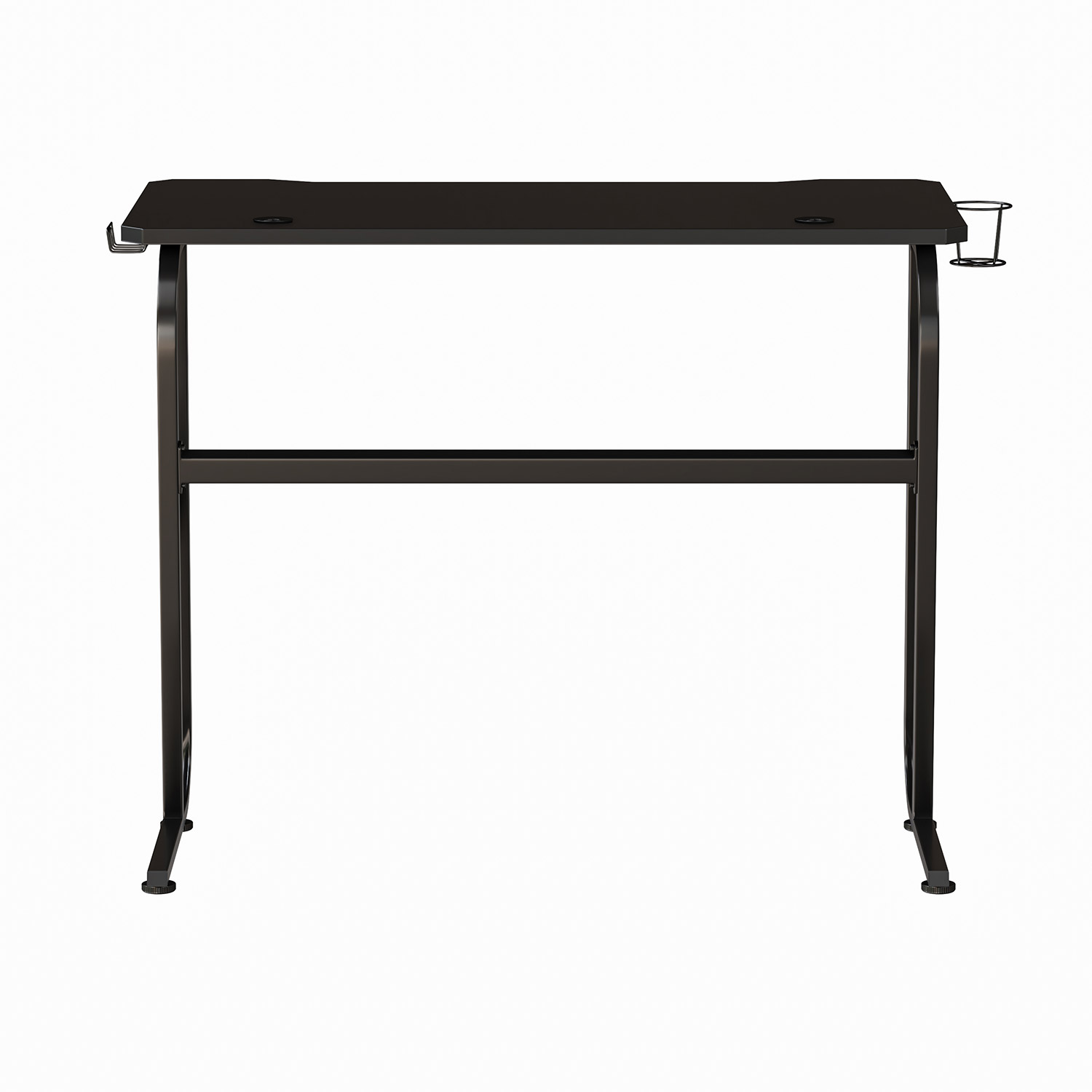 BLNK Fisher Ergonomic Desk with Cup Holder and Headphone Hook - Black