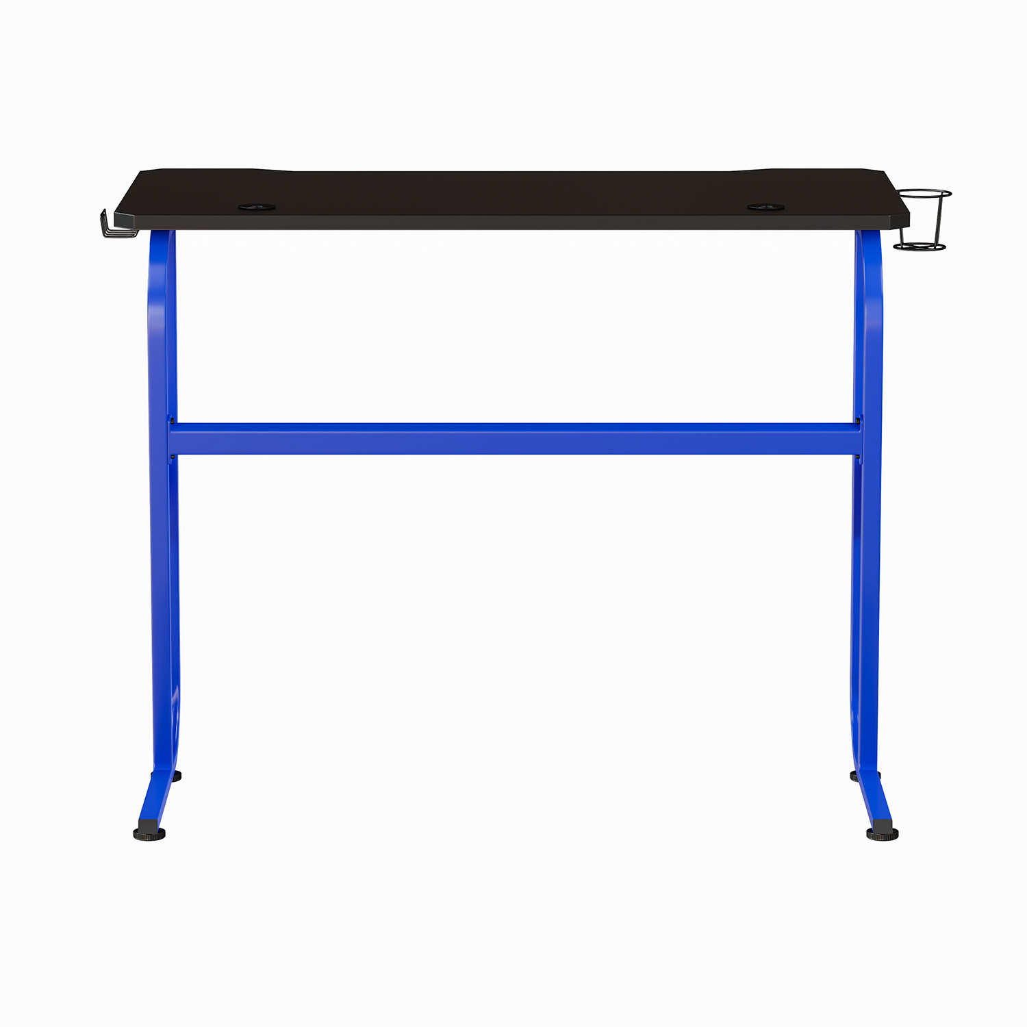 BLNK Fisher Ergonomic Desk with Cup Holder and Headphone Hook - Blue