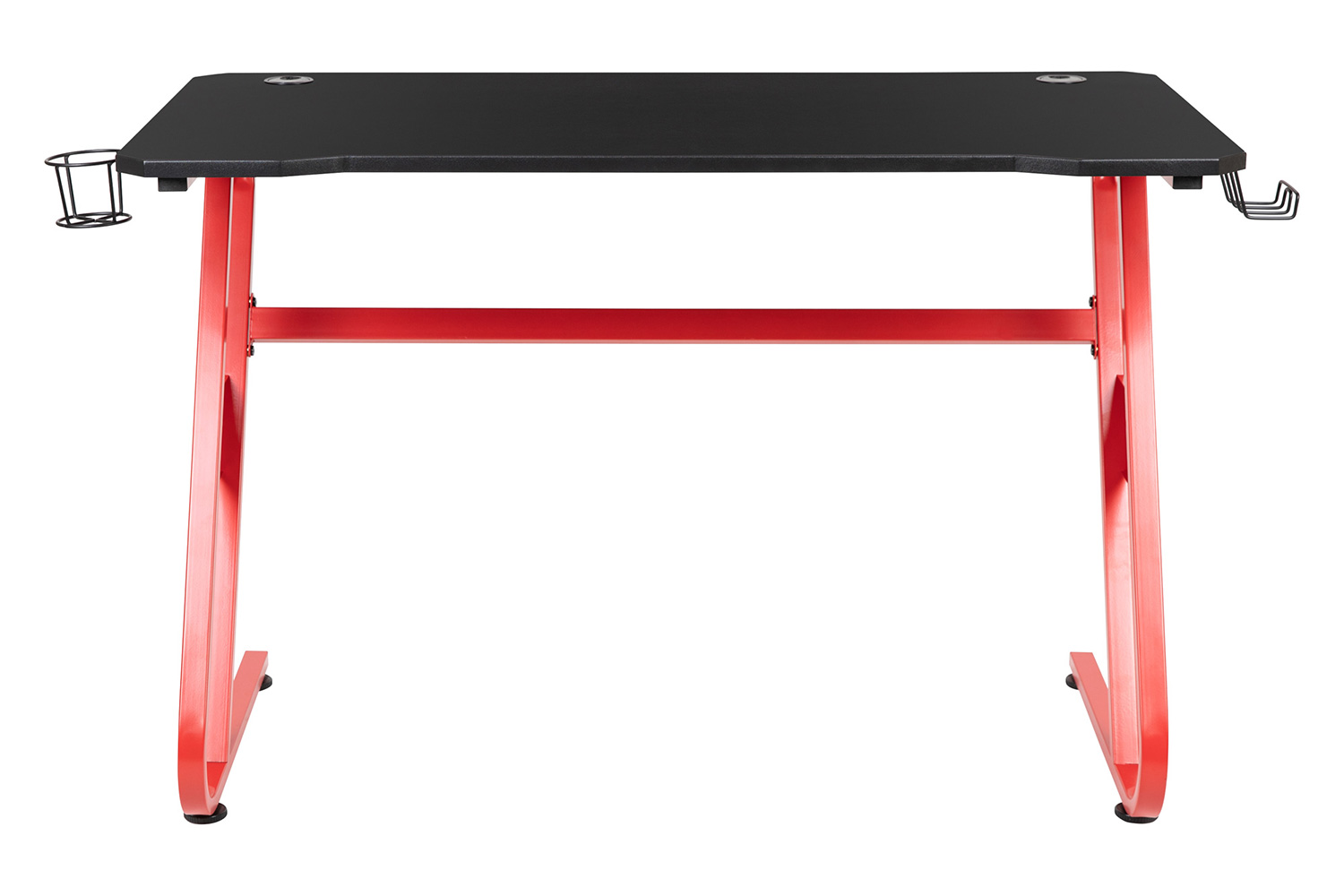 BLNK Fisher Ergonomic Desk with Cup Holder and Headphone Hook - Red