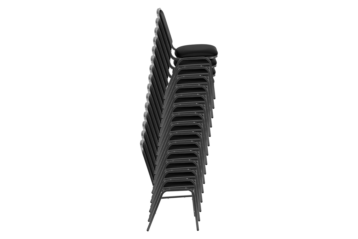 BLNK HERCULES Series Fabric Crown Back Stacking Banquet Chair with Silver Vein Frame - Burgundy Patterned