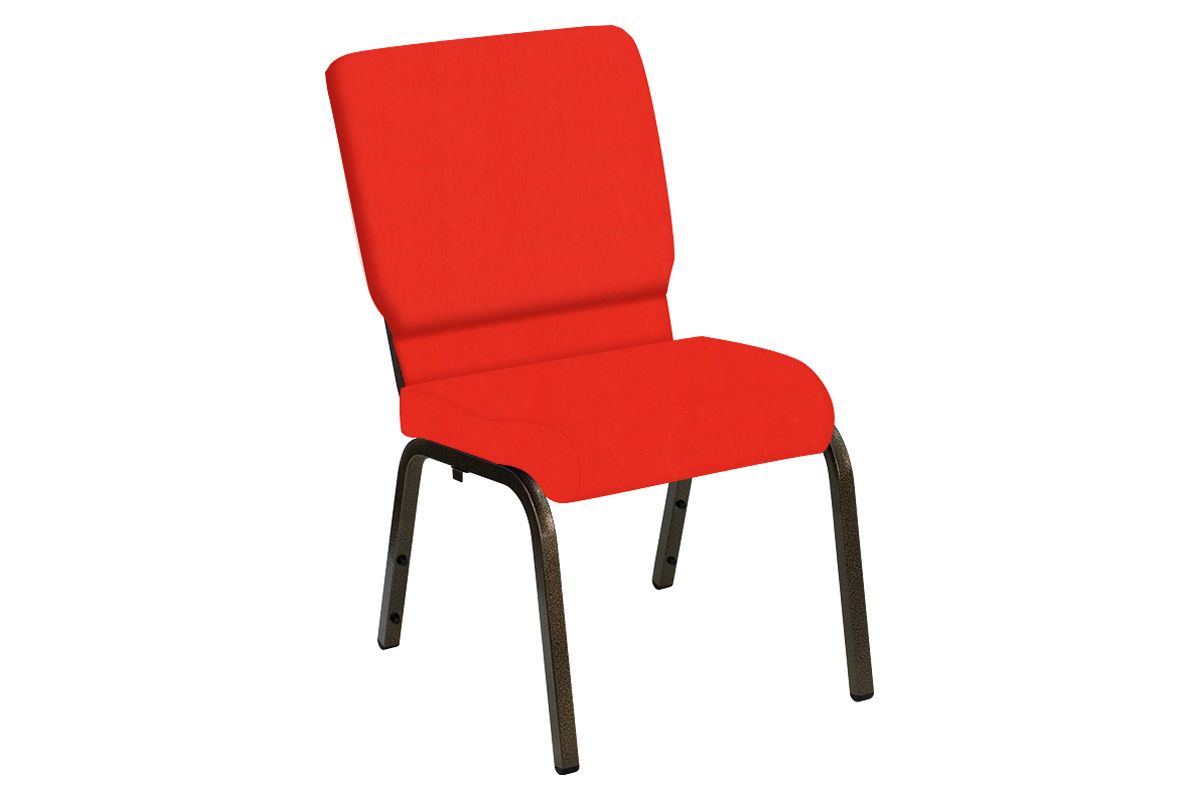 BLNK - HERCULES Series Church Chair in E-Z Wallaby Vinyl with Gold Vein Frame
