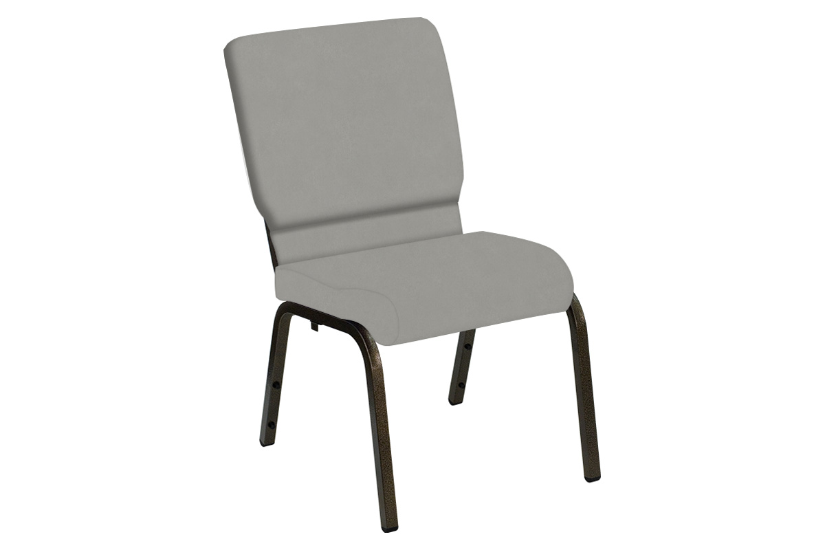 BLNK - HERCULES Series Church Chair in E-Z Wallaby Vinyl with Gold Vein Frame