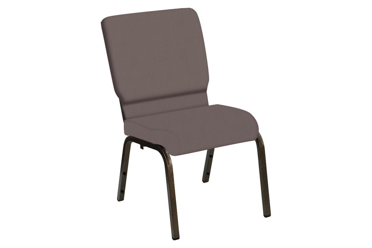 BLNK - HERCULES Series Church Chair in E-Z Wallaby Vinyl with Gold Vein Frame