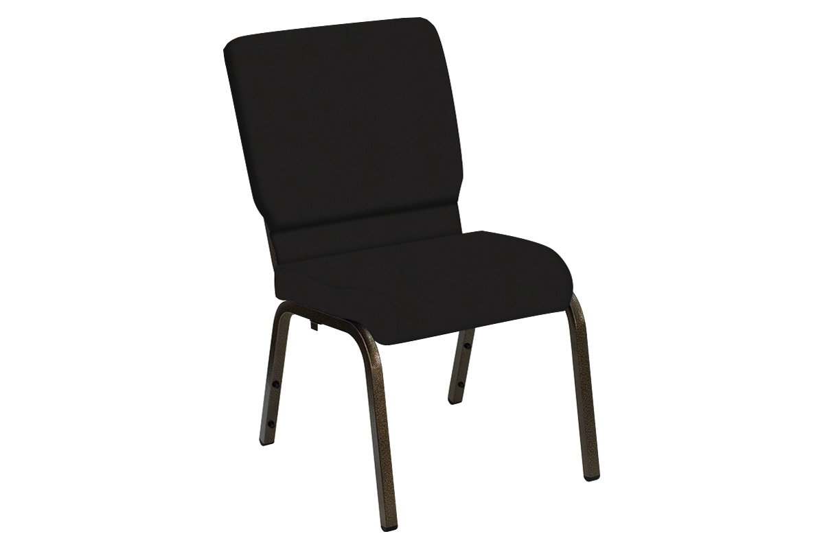 BLNK - HERCULES Series Church Chair in E-Z Wallaby Vinyl with Gold Vein Frame