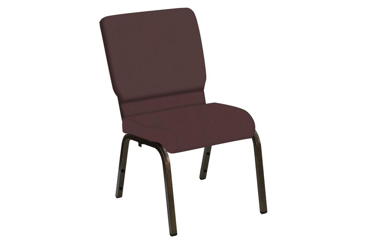 BLNK - HERCULES Series Church Chair in E-Z Sierra Vinyl with Gold Vein Frame