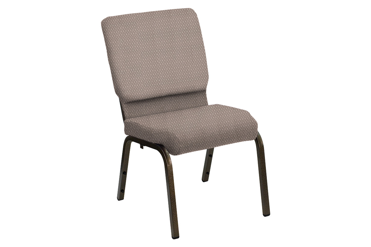 BLNK - HERCULES Series Church Chair in Bedford with Gold Vein Frame