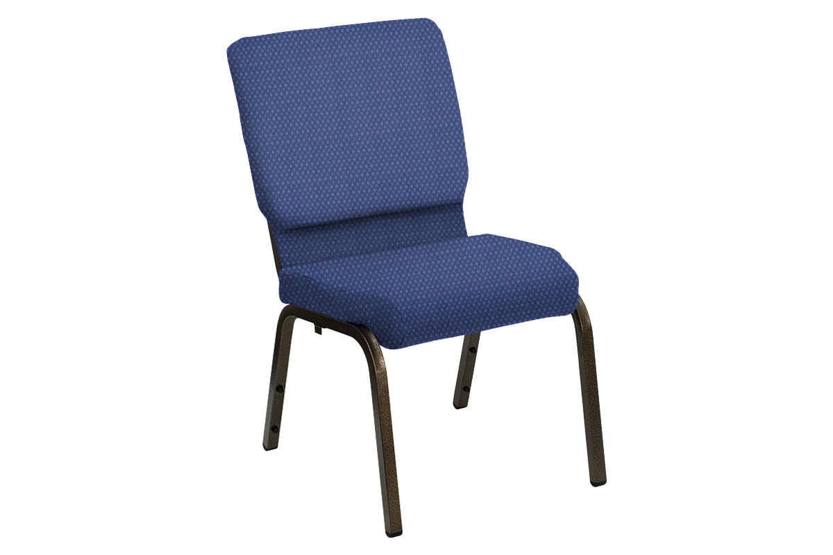 BLNK - HERCULES Series Church Chair in Bedford with Gold Vein Frame