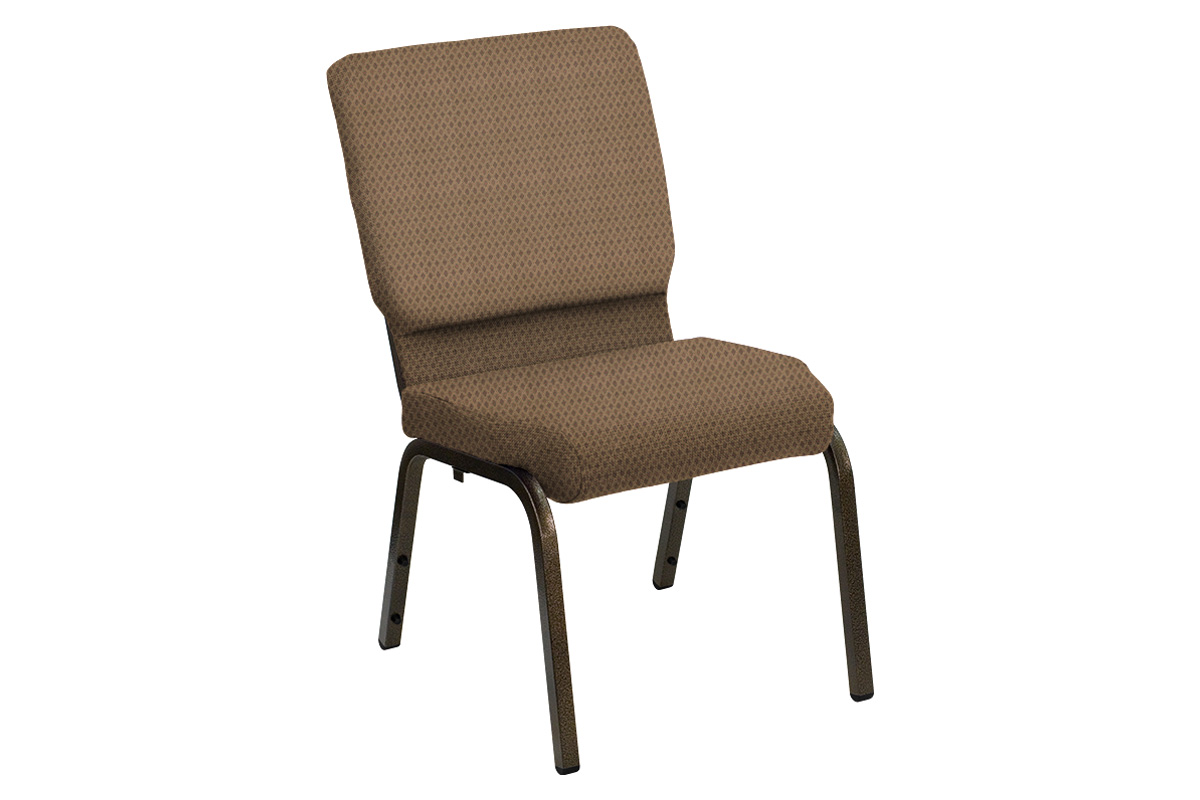BLNK - HERCULES Series Church Chair in Bedford with Gold Vein Frame