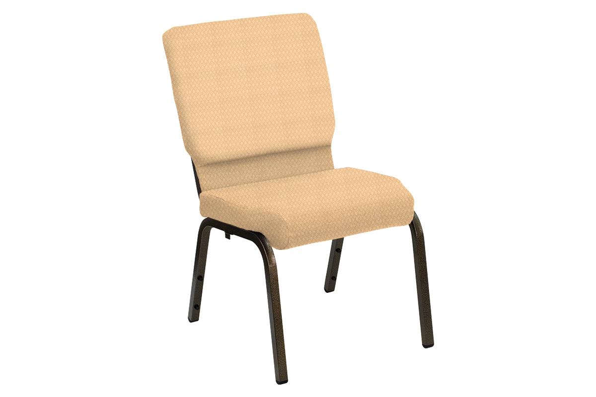 BLNK - HERCULES Series Church Chair in Bedford with Gold Vein Frame